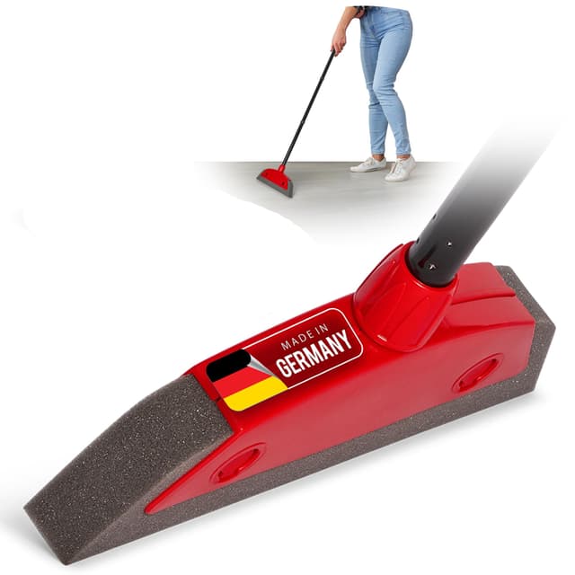 Novaliv Schaumstoffbesen mit Stiel zum Stecken Auto & Abzieher Friseurbesen Gummi Noppenbesen Hundehaarentferner Broom Parkett Besen für Drinnen Teppichbesen Bodenabzieher Haushaltsbesen Wunderbesen 1 Besen mit Stiel