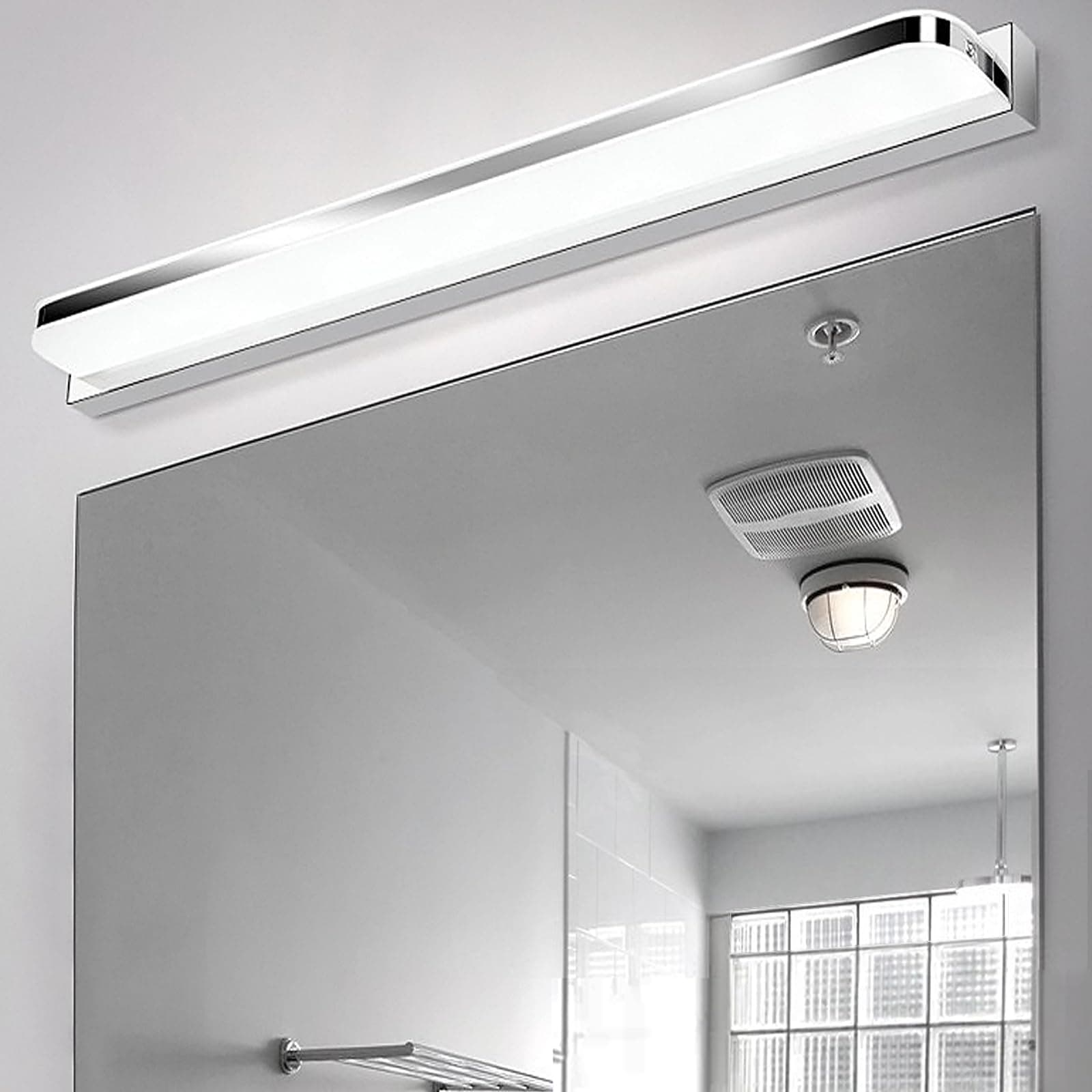 Talwei Spiegelleuchte Badleuchte, Badlampe Wand Edelstahl, Spiegellampe Bad 42cm 9W Für Die, Led Lampe 230V Naturweiß 4000K Wandlampe Badezimmer IP44 Wasserdicht (Neutralweiß) Angebot bei HelloDeals