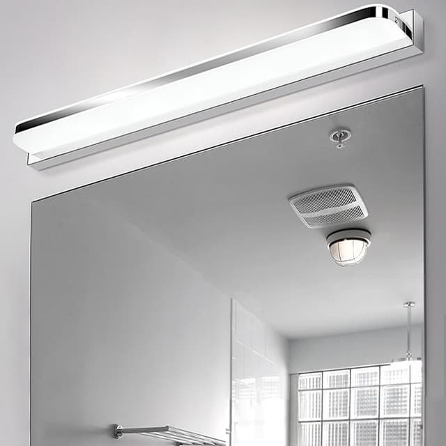 Talwei Spiegelleuchte Badleuchte, Badlampe Wand Edelstahl, Spiegellampe Bad 42cm 9W Für Die, Led Lampe 230V Naturweiß 4000K Wandlampe Badezimmer IP44 Wasserdicht (Neutralweiß)