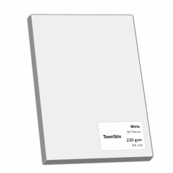 30 Stück, 230gsm - A4 Tonkarton Fotokarton Weiß, Dickes Papier zum Drucken, Kartonpapier Bastelkarton Pappe DIN A4 | 30 Stück Weiß