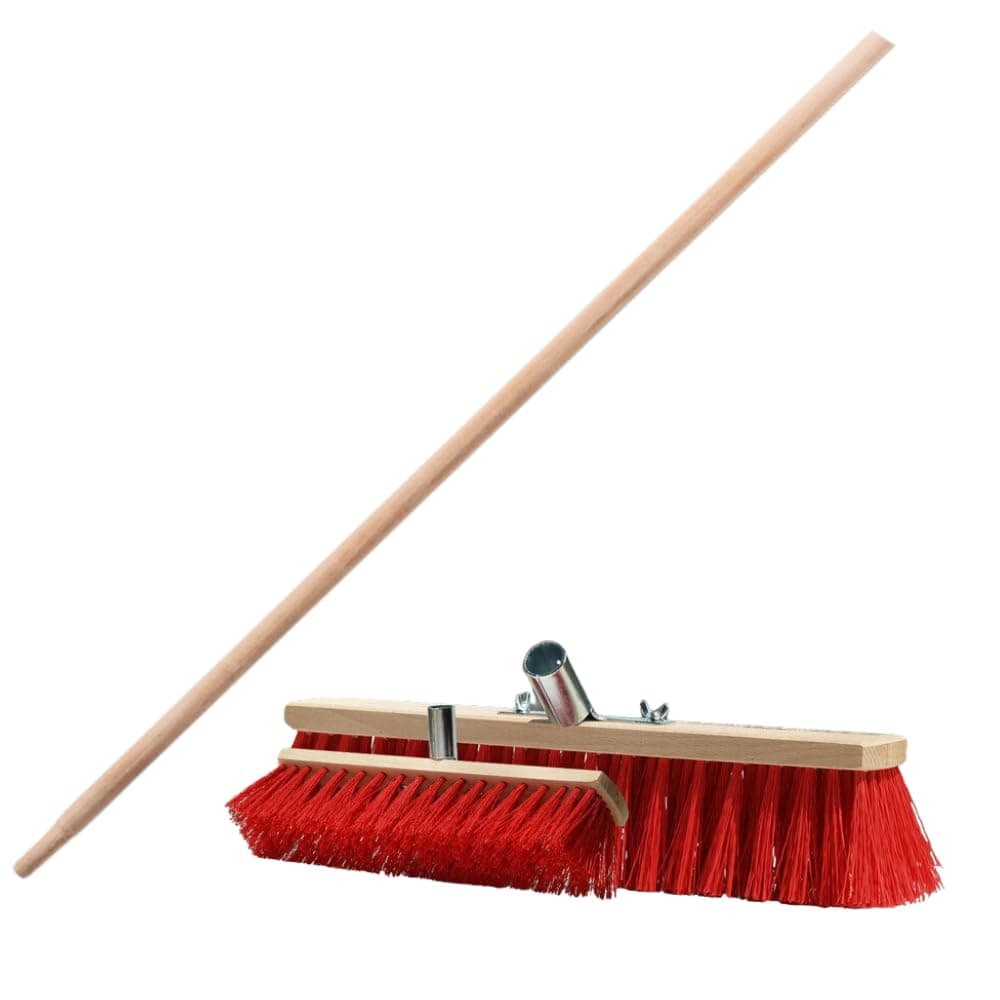 Straßenbesen Saalbesen Besen, Industriebesen Kehrbesen, Holzbesen Kehrbesen Werkstattbesen, Industriebesen, Terassenbesen Haarbesen, wählbare Breiten, mit oder ohne Stiel (40cm mit 150cm Stiel)