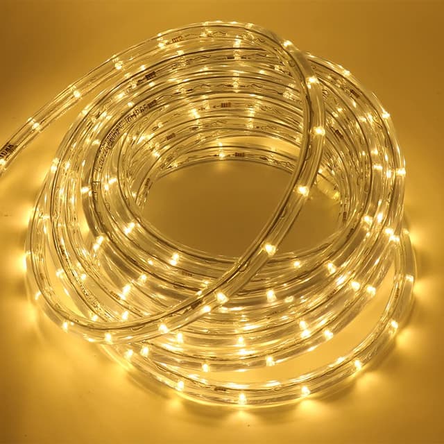 Wisada LED Lichtschlauch Außen 9M,36 LEDs/m LED Schlauch 220V LED Indoor Leuchtstoffröhre, Outdoor Gelb LED Lichter Wasserdicht Lichterschlauch für Terrasse Wohnzimmer Weihnachten Partydeko Gelb 9m