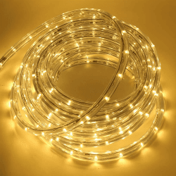Wisada LED Lichtschlauch Außen 9M,36 LEDs/m LED Schlauch 220V LED Indoor Leuchtstoffröhre, Outdoor Gelb LED Lichter Wasserdicht Lichterschlauch für Terrasse Wohnzimmer Weihnachten Partydeko Gelb 9m