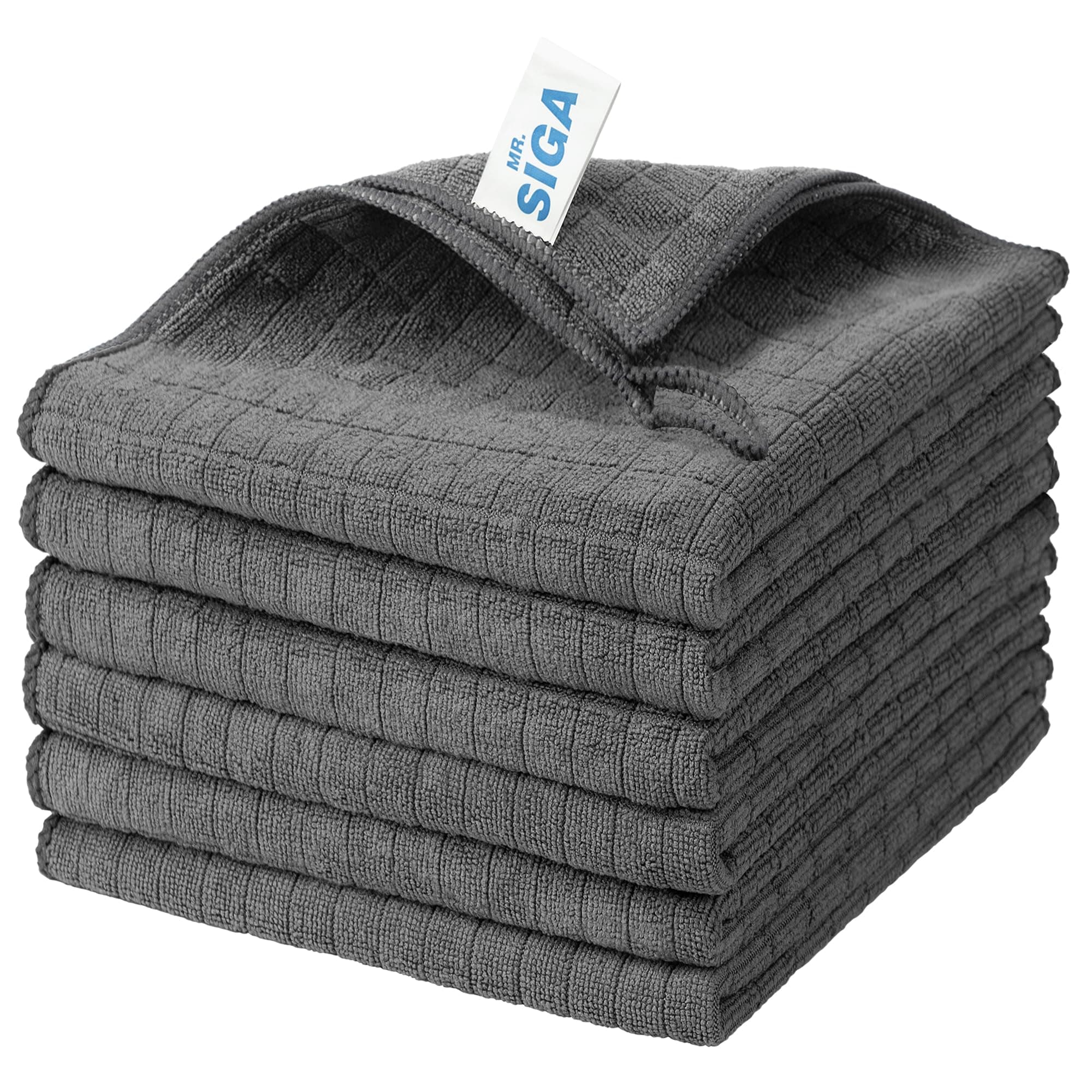 MR.SIGA Mikrofaser Reinigungstuch, Lappen, Putztücher Fenster Tücher Mikrofasertücher Geschirrtücher,6er-Pack, Größe: 35 x 40 cm