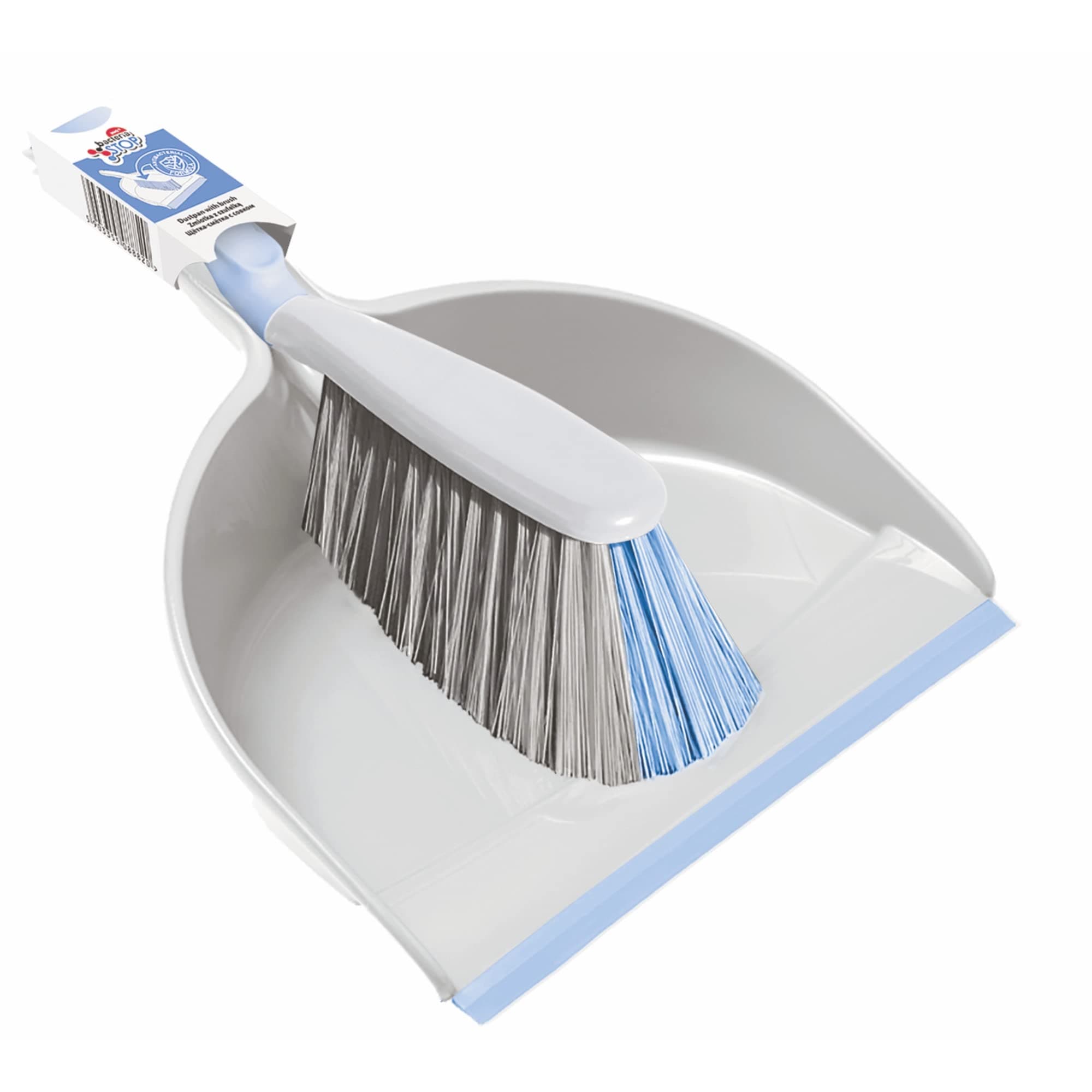 York Handfeger Und Schaufel Besen Und Kehrschaufel Set Kehrblech Kehrset Mit Antibakteriellen Eigenschaften Hygienisch mit Zinkmakromoleküle Kehrgarnitur Grau Blau 23 x 33 x 10 cm klassische Bürste Angebot bei HelloDeals