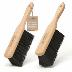 Hausfelder Handfeger 2er Set, Handbesen, Kehrbesen klein aus Holz mit weichen Borsten, 2 Handkehrbesen Angebot bei HelloDeals