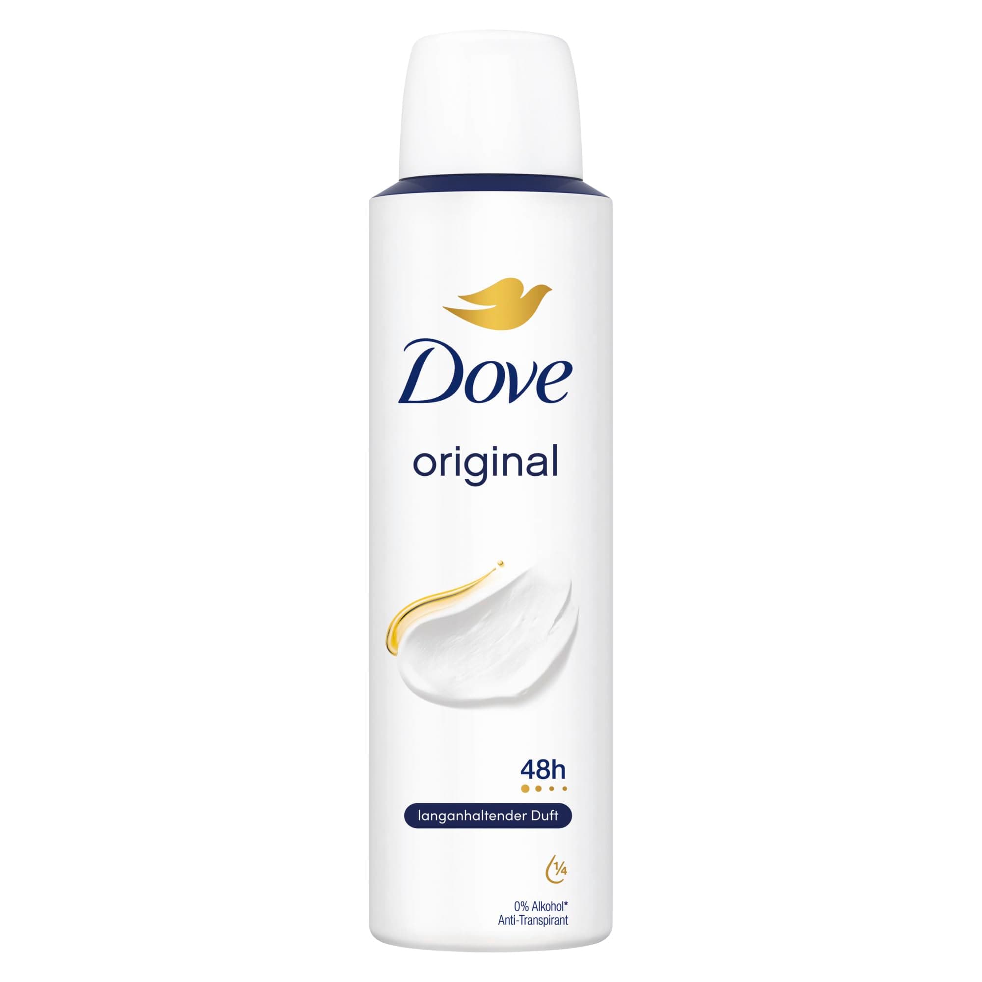 Dove Deo-Spray Original Deodorant schützt bis zu 48 Stunden vor Achselnässe und Körpergeruch 150 ml 150 ml (1er Pack)