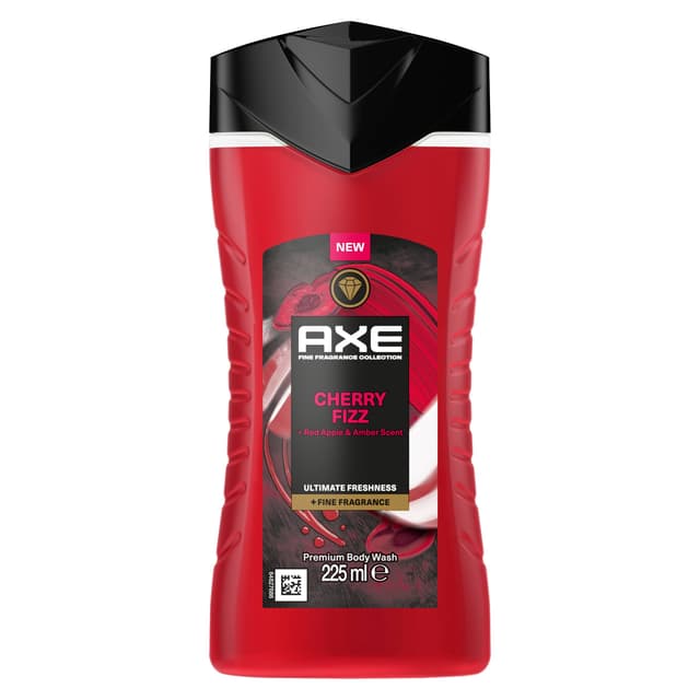 AXE - Duschgel – Kollektion Prestige – Cherry Fizz – 12 Stunden Frische – frischer Duft von Apfel, Eukalyptus, Bernstein und Kirsche – 225 ml 225 ml (1er Pack) AXE Duschgel Collection Duft Cherry Fizz 225 ml