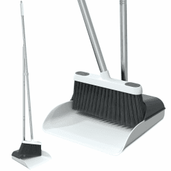 TreeLen Besen mit Kehrschaufel-Kombinations-Set Indoor, 50" Langer Griffbesen, stehende Kehrschaufel für Haushalt, Lobby, Küche, Büro, Außenbereich und Bodenreinigung Rot Angebot bei HelloDeals