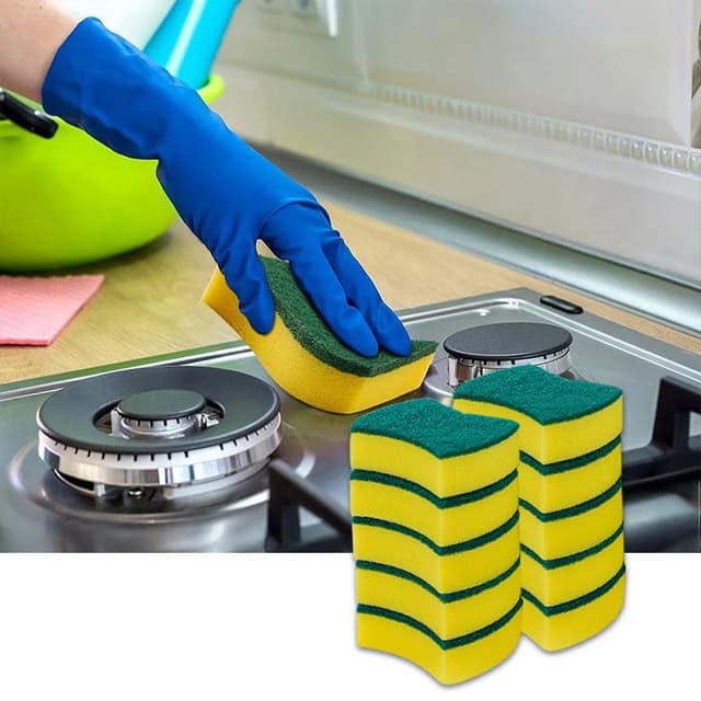 Küchen-Reinigungsschwämme, robuster Geschirrschwamm, Reinigungsschwamm für Zuhause und Küche, kratzfeste Scheuerschwämme, 10 Stück