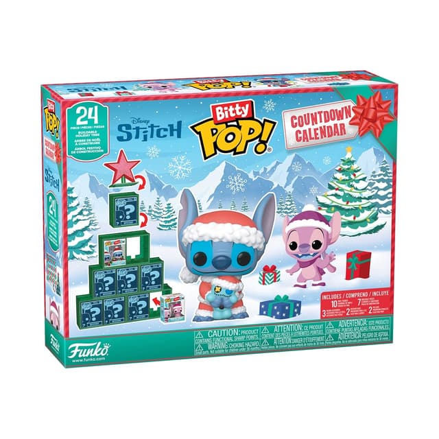 Funko Bitty Pop! Countdown Calendar: Stitch Holiday - Lilo and Stitch- Adventskalender - 24 Tage der Überraschung - Vinyl-Minifigur Zum Sammelns - Mystery Box - Geschenkidee