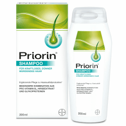 Priorin Shampoo - Haarshampoo zur Stärkung der Haare - ergänzende Pflege für kraftloses, dünner werdendes Haar - paraben- und farbstoffrei - 1 x 200 ml Angebot bei HelloDeals