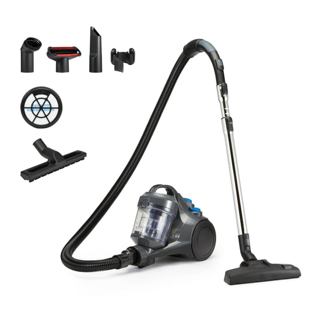 Amazon Basics Bodenstaubsauger ohne Beutel 1.3L Kompakt Leichtgewicht mit 3-Fach-Aktionsdüse, HEPA-Filter, 850W, für Teppich und Hartböden, Grau 1,3 L Staubsauger
