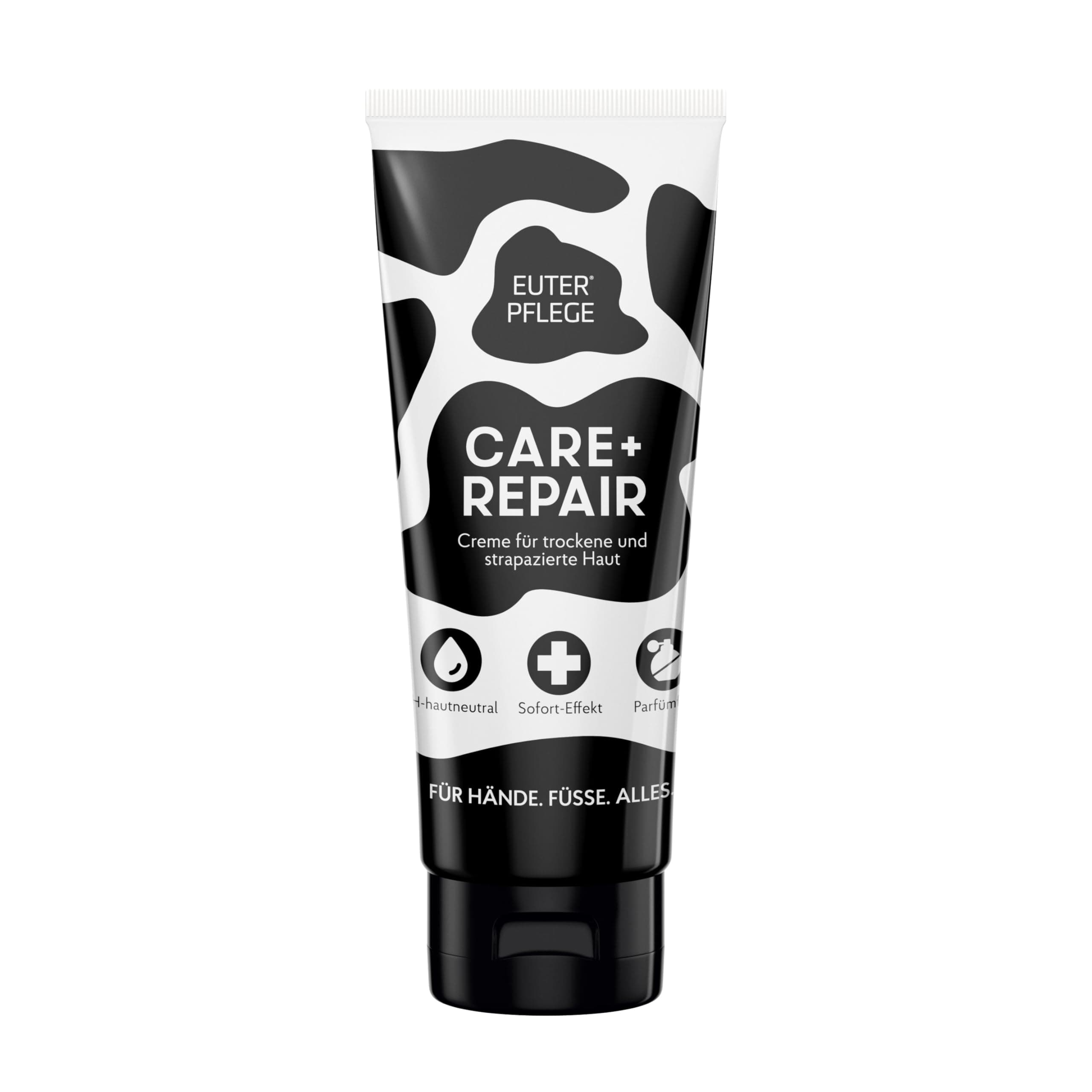 EUTERPFLEGE Care + Repair Creme, 200ml, intensive Pflege für trockene Haut, Feuchtigkeitscreme für Hand und Körper, parfümfrei, Allergiker geeignet 200 ml (1er Pack)