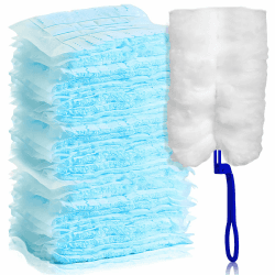 50 Stück Staubmagnet Staubwedel Nachfüllpack für Swiffer, Mikrofaser Staubwischer mit 1 Handgriff von Staub Schmutz Auto