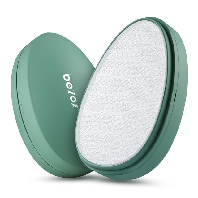BEZOX 2in1 Nano Glas Hornhautentferner - Hochwirksame Hornhautfeile für samtweiche Füsse - Professionelle Fußpflege sicher & schnell Zur Hornhautentfernung auf nassen und trockenen Füßen Grün