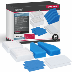 McFilter I 10-teiliges Filter-Set geeignet für THOMAS AQUA+ PET & FAMILY, ANTI-ALLERGY, MULTI CLEAN X7 X8 X10, CAT & DOG XT, PERFECT AIR, PARKETT, CYCLOON I Alternative für Filterset 99 (787241) kompatibel mit THOMAS AQUA+ PET & FAMILY