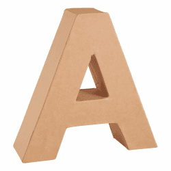 Glorex 6 2029 101 - Papp - Buchstabe A, Buchstabe aus brauner Pappe, ca. 17,5 X 5,5 cm groß, zum bemalen und bekleben, für Serviettentechnik und Décopatch, ideal als Dekoration Angebot bei HelloDeals