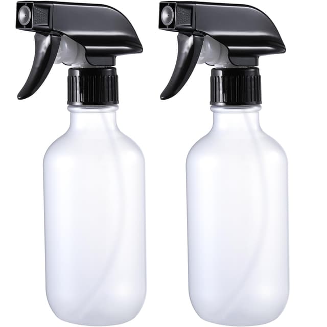 GearTrust Matt Klar 2 Stk Sprühflasche Pflanzen Zerstäuber Sprühflasche Haare Wassersprühflasche 300 ml, Kunststoff Leere Sprühflaschen zum Befüllen mit Verstellbare Sprühkopf für Garten, Haustier 2 Matt