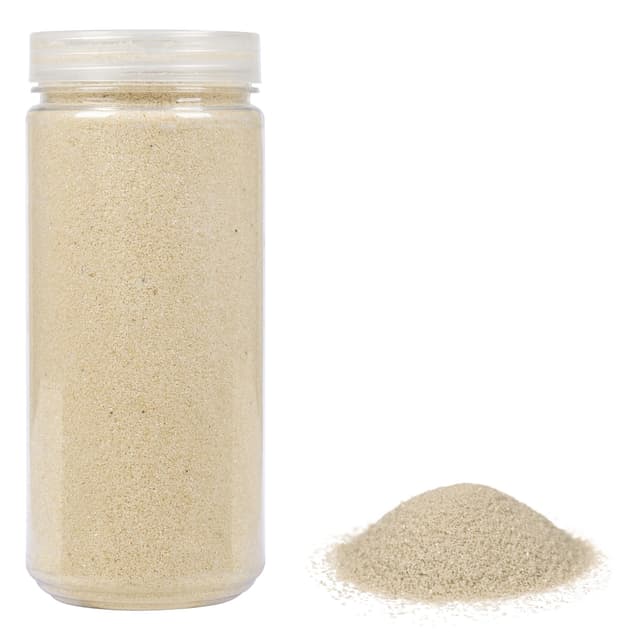 HEKU Hochwertiger cremefarbener Dekosand (ca. 750g) I Feine Körnung (0,1 mm) I Wiederverschließbare Dose I Vielseitig für Deko und Bastelarbeiten, Creme Deko-Sand Creme