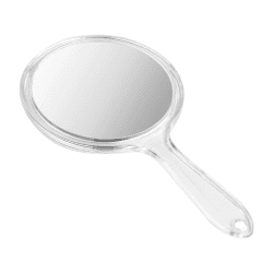 FESSOSKO Handspiegel mit Griff Doppelseitiger Spiegel 1X/3X Vergrößerung Spiegel Kosmetikspiegel Schminkspiegel Runde Form für Damen Tägliche Make-up Transparent Angebot bei HelloDeals