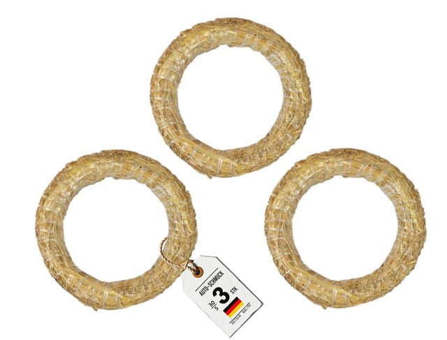 Auto-SCHMUCK® Strohkranz für die Dekoration (3, 30/5 cm) 3 30/5 cm