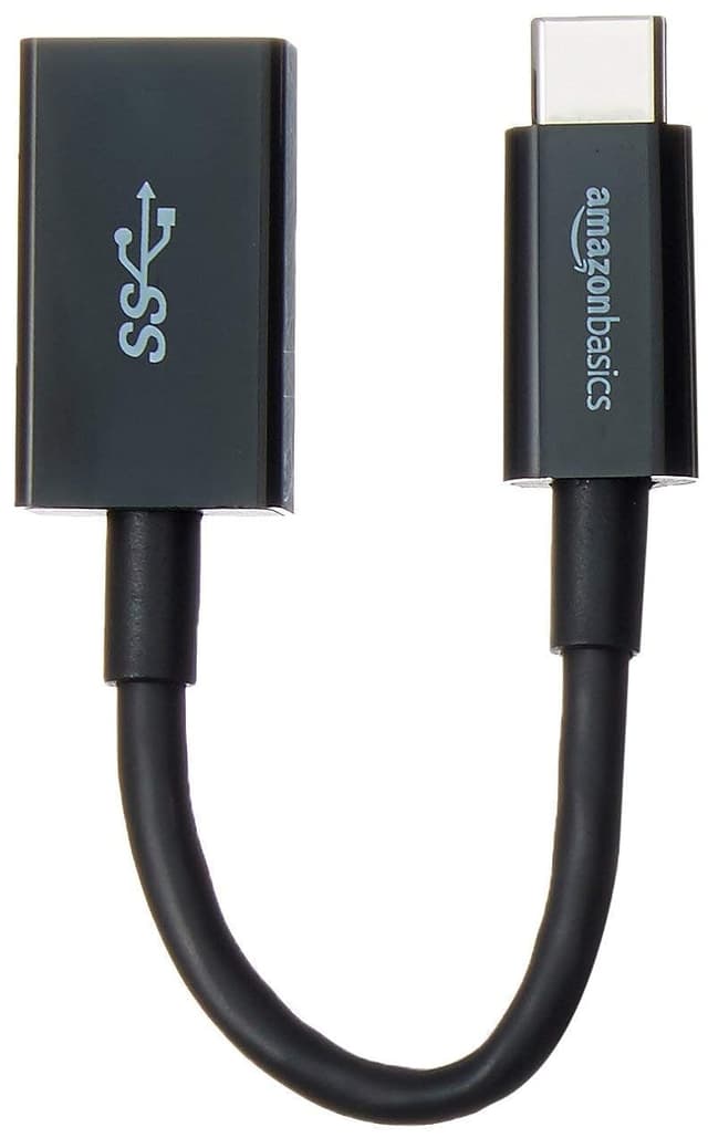Amazon Basics Adapterkabel-Konverter für USB 3.1 USB-C-auf-USB-A Stecker, 5 Gbit/s High-Speed, USB-IF-Zertifiziert, für Laptops, Tablets, Telefone (iPhone 16/15), 5.5 in, Schwarz 5.5 in Schwarz