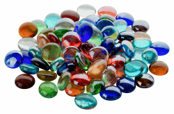 900 Gramm Glasnuggets Premium Muggelsteine BUNT Mix 15-21mm ca. 180 Stück Deko Bunte Glassteine Angebot bei HelloDeals