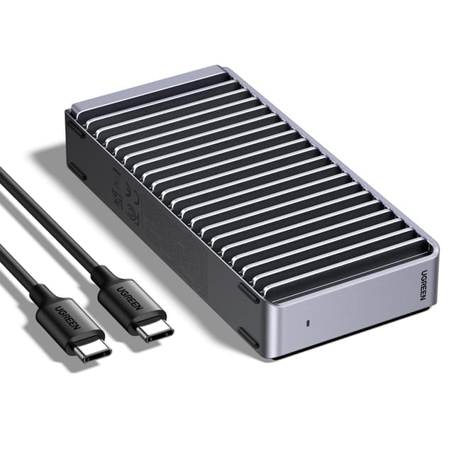 UGREEN 40Gbps M2 SSD Gehäuse, USB4 NVMe Gehäuse kompatibel mit Thunderbolt 4 bis zu 3848MB/s, M.2 NVMe SSD Gehäuse kompatibel mit Mac mini M4, MacBook Pro 2024 M4, ASUS Z890