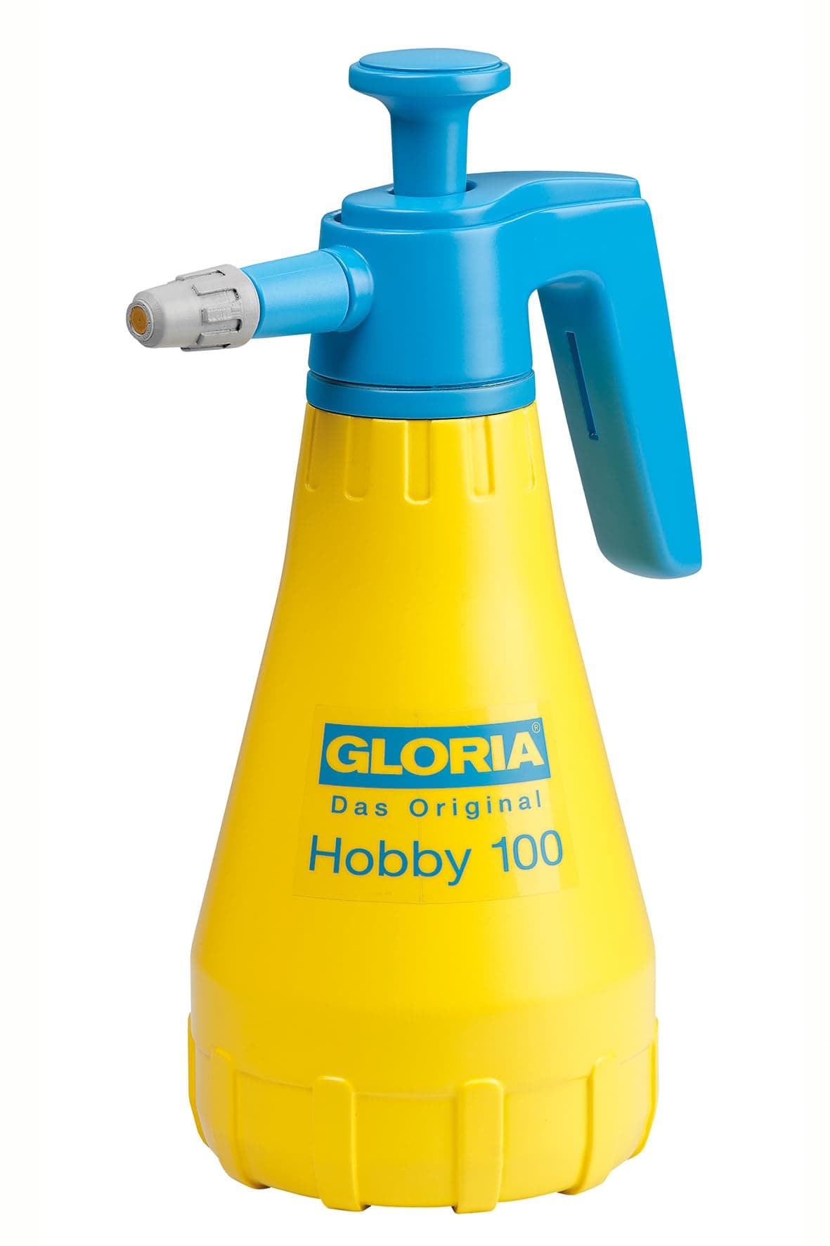 GLORIA Drucksprüher Hobby 100 | Handsprüher für Pflanzen & Garten | 1L Gartenspritze mit Messingdüse & Füllstandsanzeige 1L Hobby-Garten Single
