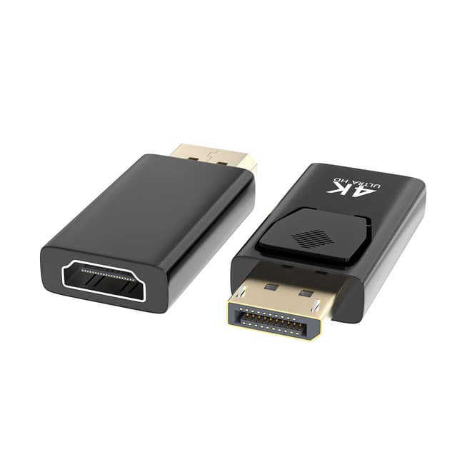 2 Stücke Displayport auf HDMI,4K DP auf HDMI,HDMI Displayport Adapter,HDMI zu Displayport,Adapter Displayport auf Hdmi,Displayport auf HDMI Adapter,DP auf HDMI Adapter für Dell,Lenovo,HP,GPU,AMD 2 4K