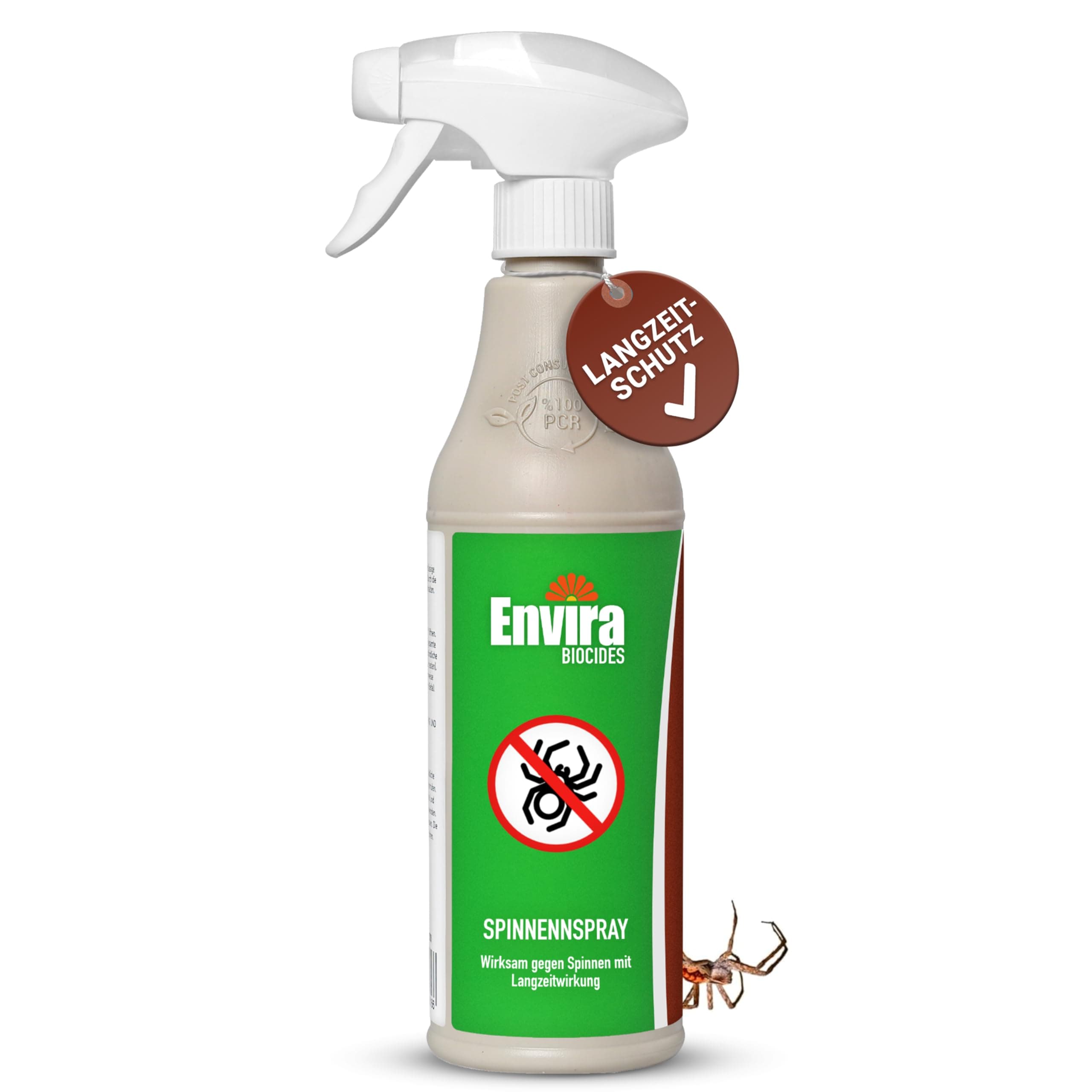Envira Spinnen Abwehrspray 500 ml - Spray mit langzeitger Fernhaltewirkung gegen Spinnen - Effektive Spinnenabwehr (PT19)