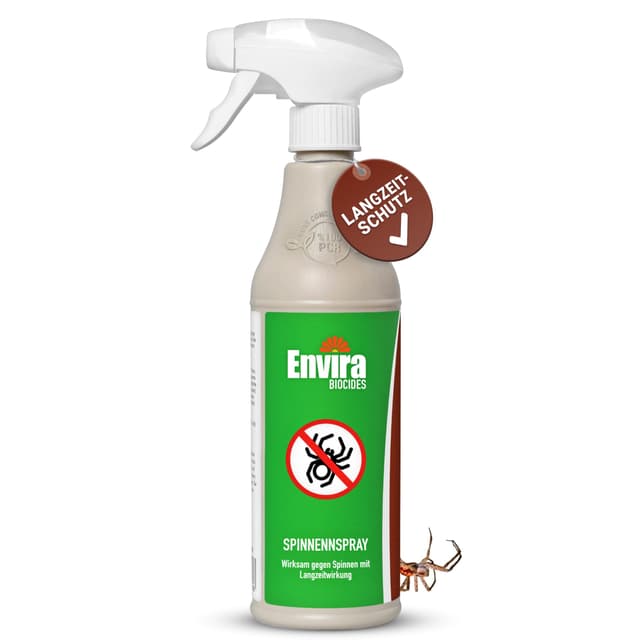 Envira Spinnen Abwehrspray 500 ml - Spray mit langzeitger Fernhaltewirkung gegen Spinnen - Effektive Spinnenabwehr (PT19)