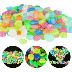 Leuchtsteine Bunt 300 Stück Muggelsteine Dekosteine Steine Kieselsteine Garten Fluoreszierende Steine Gartendeko Leuchtkiesel Bunt Deko Steine Kleine für Garten Aquarium Kinderzimmer Balkon Deko Bunte Angebot bei HelloDeals