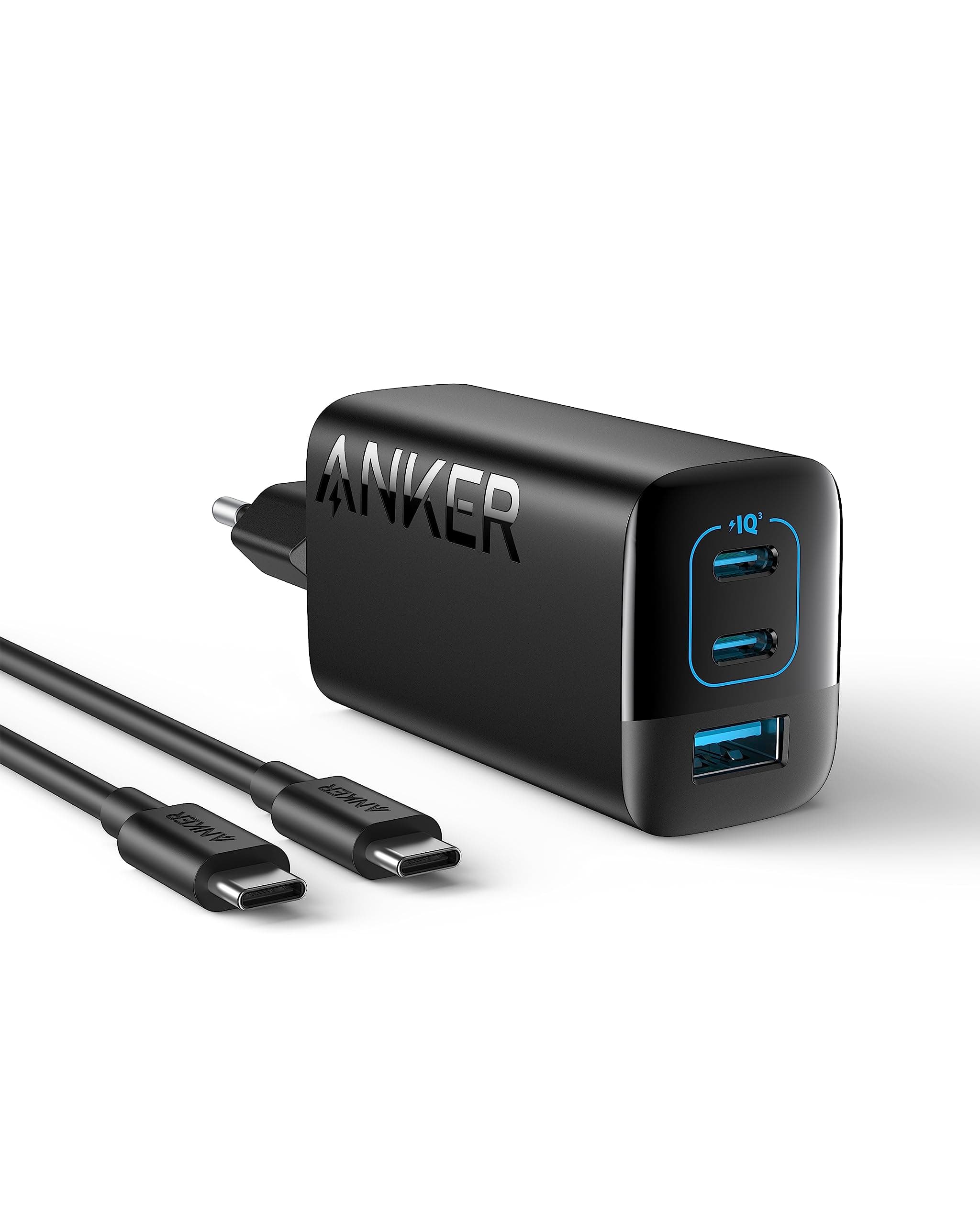 Anker USB C Ladegerät 67W, Anker 335 Hochleistungs-Netzteil mit PIQ 3.0, 3-Port Schnellladegerät, iPad ladegerät, PD Charger für iPhone 17/16/15 Serie, MacBook Pro, iPad, Galaxy, Pixel und mehr