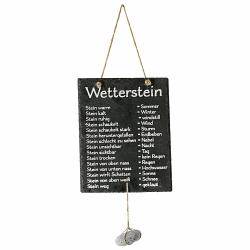 Cepewa Wetterstation Stein auf Schiefertafel Wettertafel Schild Tafel beschriftet 20 x 25 cm Angebot bei HelloDeals