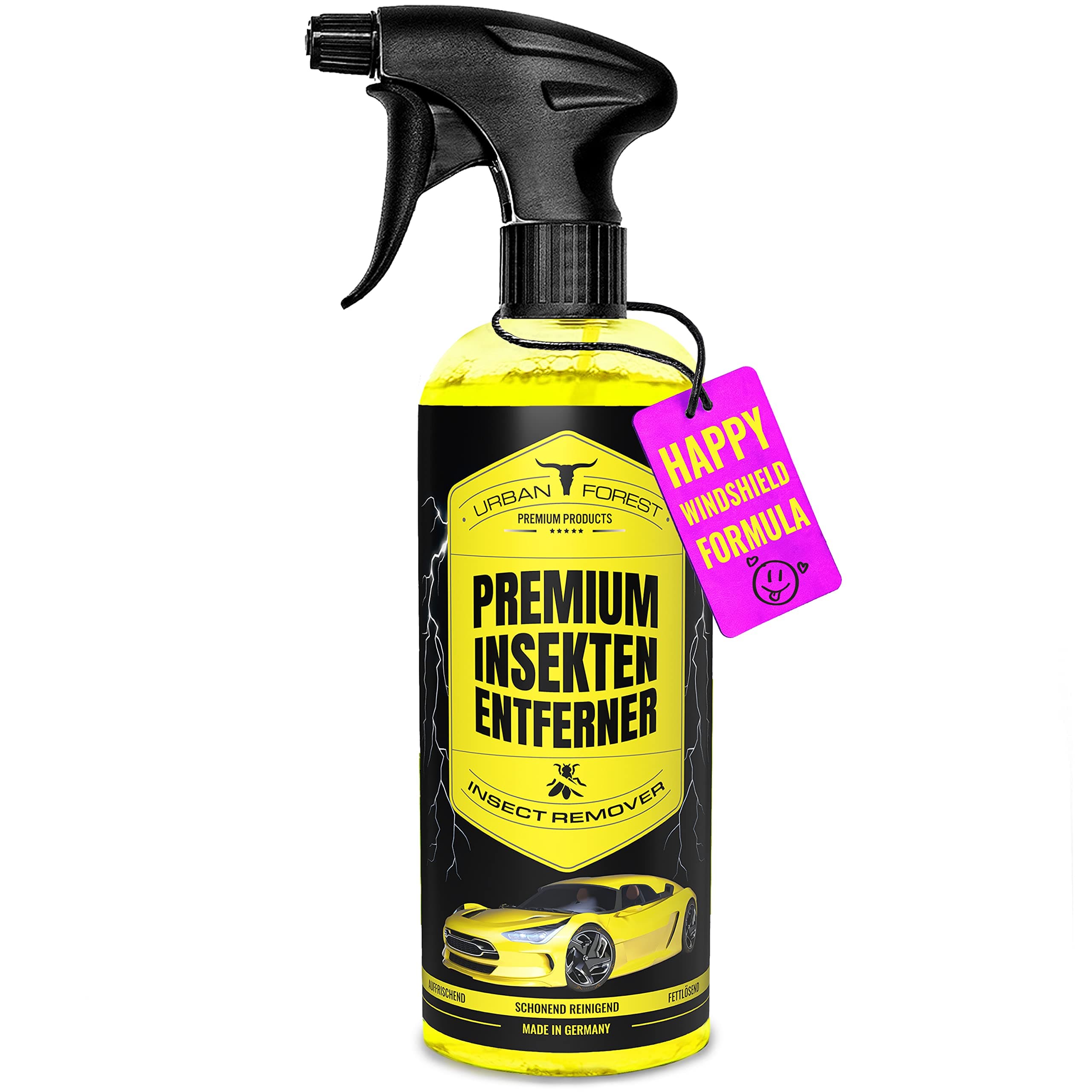 Auto Insektenentferner zur Windschutzscheiben Reinigung | Scheiben Reiniger & Auto Insekten Reiniger für Autopflege | Premium Insekten Entferner extra stark mit Tiefenwirkung von URBAN Forest 500ml Angebot bei HelloDeals