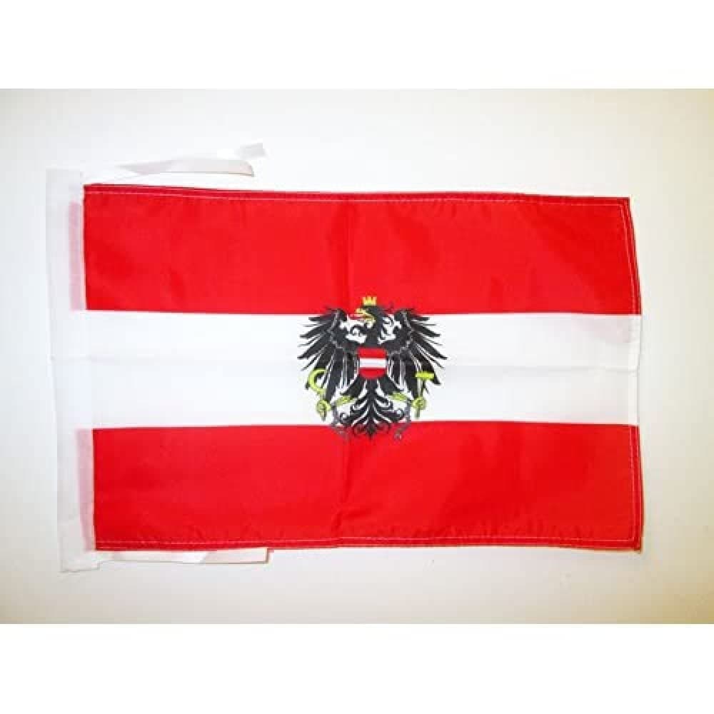 AZ FLAG - Flagge Österreich Mit Adler - 45x30 cm Mit Kordel - Österreichische Fahne 30 x 45 cm - Flaggen Österreich mit Adler 45x30 cm