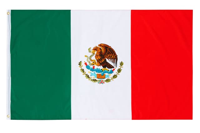 PHENO FLAGS Mexiko Flagge 90x150cm - wetterbeständige Fahne mit Messingösen, 100% Polyester, robuste Doppelnaht & in lebendigen Farben - ideal für Flaggen-Liebhaber