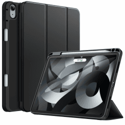 JETech Schutzhülle für iPad Air 11 Zoll M2 (2024), iPad Air 5/4 (10,9 Zoll 2022/2020 5em/4. Generation) mit Eingabestifthalter, dünne Schutzhülle für Tablet mit Rückseite aus weichem TPU (schwarz) Angebot bei HelloDeals