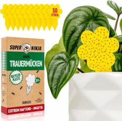 Super Ninja Trauermücken bekämpfen - 30er Pack, hochwirksame Gelbtafeln für den Innenbereich, gelbe Klebefalle für Pflanzen, ungiftig und umweltfreundlich, Gelbsticker 3 Monate verwendbar 30 stück (1er Pack) Angebot bei HelloDeals
