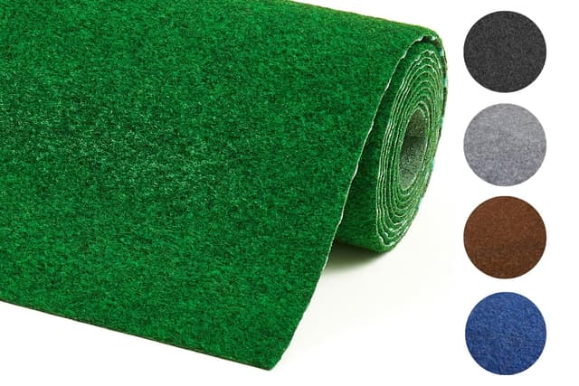Misento Kunstrasen Outdoor Teppich - wetterfester Rasenteppich für Balkon, Terrasse & Garten - leicht zu verlegen -133 x 300 cm, Grün Grün 133 x 300 cm (Rechteckig)