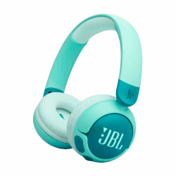 JBL Junior 320 BT, Kabellose On-Ear Bluetooth-Kopfhörer mit eingebautem Mikrofon für Kinder, 50 h Wiedergabe, JBL Safe Sound, geringer Lautstärke, einfacher Bedienung und Sticker-Set, Grün Angebot bei HelloDeals