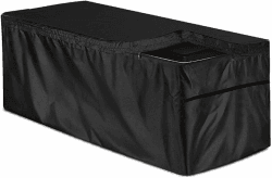 Garten Kissentruhe Allzwecktruhe Kissenbox Abdeckung Auflagenbox Schutzhülle Gartenbox Abdeckplane Gartentruhe Schutzplane Abdeckhaube 100 Wasserdicht UV- Sowie Witterungsbeständigg, 130 x 60 x 71cm… Angebot bei HelloDeals