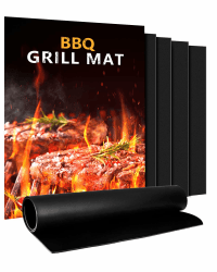 BBQ Grillmatte für Gasgrill | 5er Set Grillmatten Teflon Grillplatte,Antihaft Grill Matte Backmatte (40 * 32CM), Wiederverwendbar Grill Matten für Gasgrill, Verbesserter Backpapier PFOA-Fre Angebot bei HelloDeals