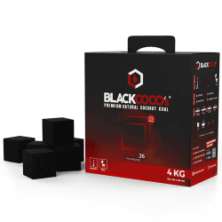 BLACKCOCO’s Shisha Kohle 4kg – Premium Kokoskohle Naturkohle für Shisha & Grill BBQ – Lange Brenndauer – Cocos Kohlen ohne Zusätze Angebot bei HelloDeals