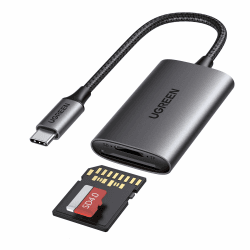 UGREEN USB C 312MB/S Kartenleser SD 4.0 Kartenleser USB C Card Reader Micro SD Adapter Aluminium kompatibel mit iPhone 17 Serie, Galaxy S25 Serie, iPad, MacBook, Surface pro/Surface Book usw Angebot bei HelloDeals