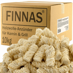 FINNAS Anzündwolle Kaminanzünder Grillanzünder Ofenanzünder Holzwolleanzünder 10kg ca 800 Stück Ökoanzünder Wachszünder Holzanzünder Feuerschale Lagerfeuer Smoker Lange Brenndauer 10,0kg Angebot bei HelloDeals