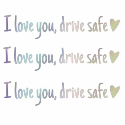 Spiegel-Aufkleber "I Love You Driving Safe", Rückspiegel-Aufkleber mit Herz, Auto-Fenster-Aufkleber, Selbstbestätigung, Auto-Spiegel oder Aufkleber für Frauen, Wasserflasche, Laptop, Zubehör 3pcs Laser Angebot bei HelloDeals