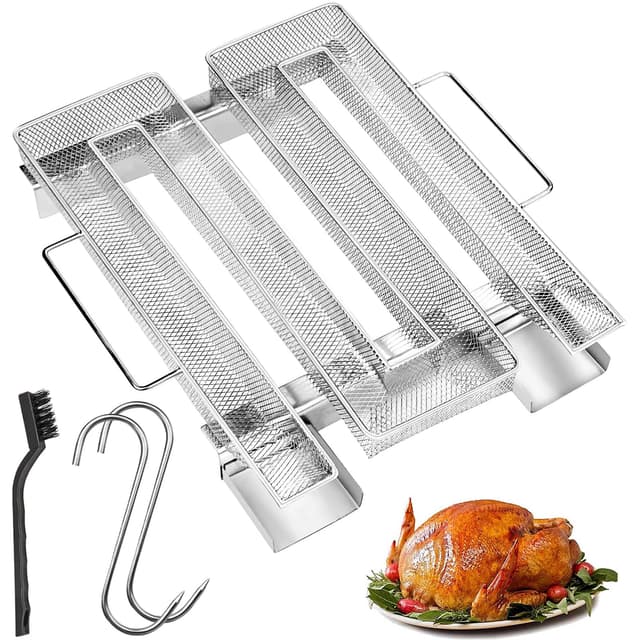 UMIWE Kaltrauchgenerator, Edelstahl Räucherschnecke, Räucherspirale Mit Griff Kaltrauchgenerator für Räucherofen, Food Smoker Rauchgenerator für BBQ Extended